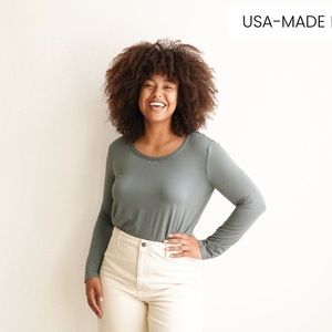 CJ's Favorite Scoop Neck Long Sleeve